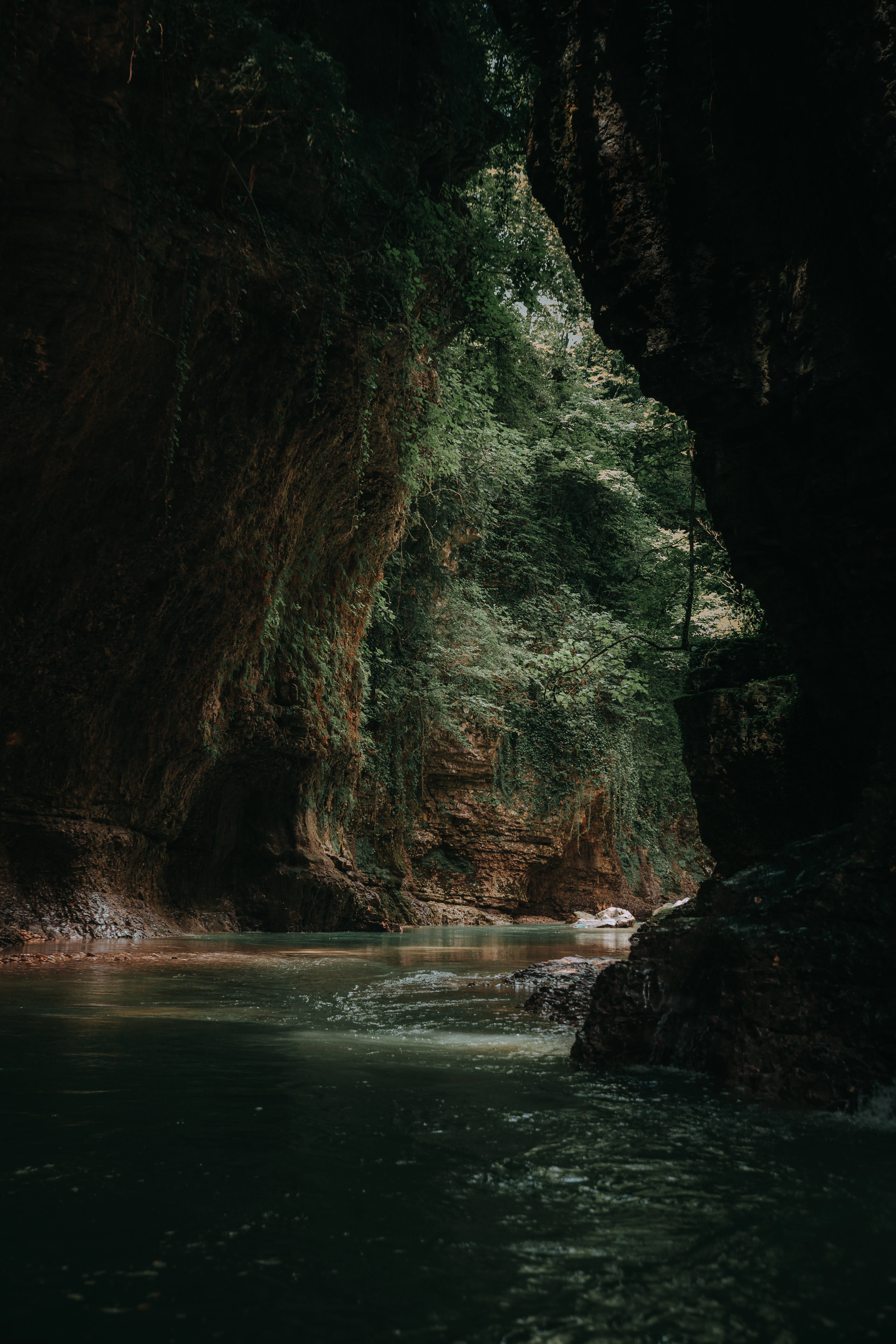 Turquoise water in Martvili Canyon