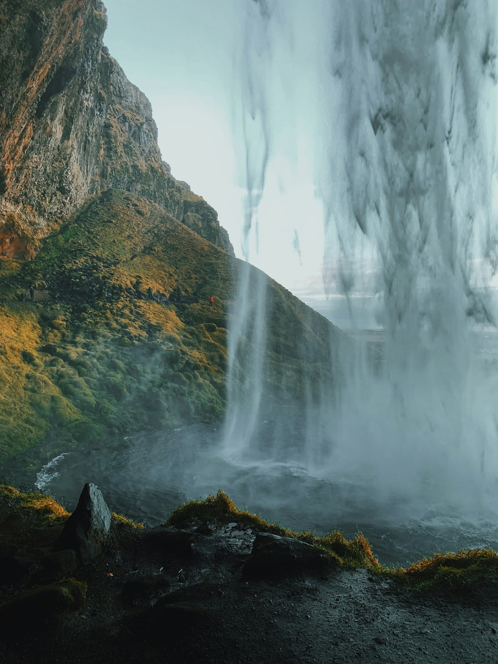 Apple iPhone XS Max sample photo. Waterfalls near mountain photography