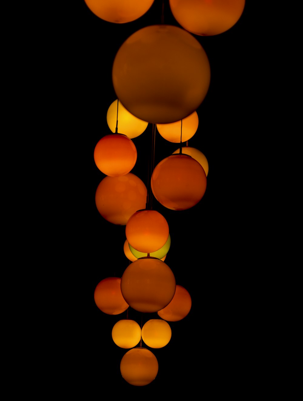 lanternas de papel laranja