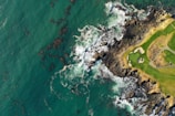 aerial view of ocean