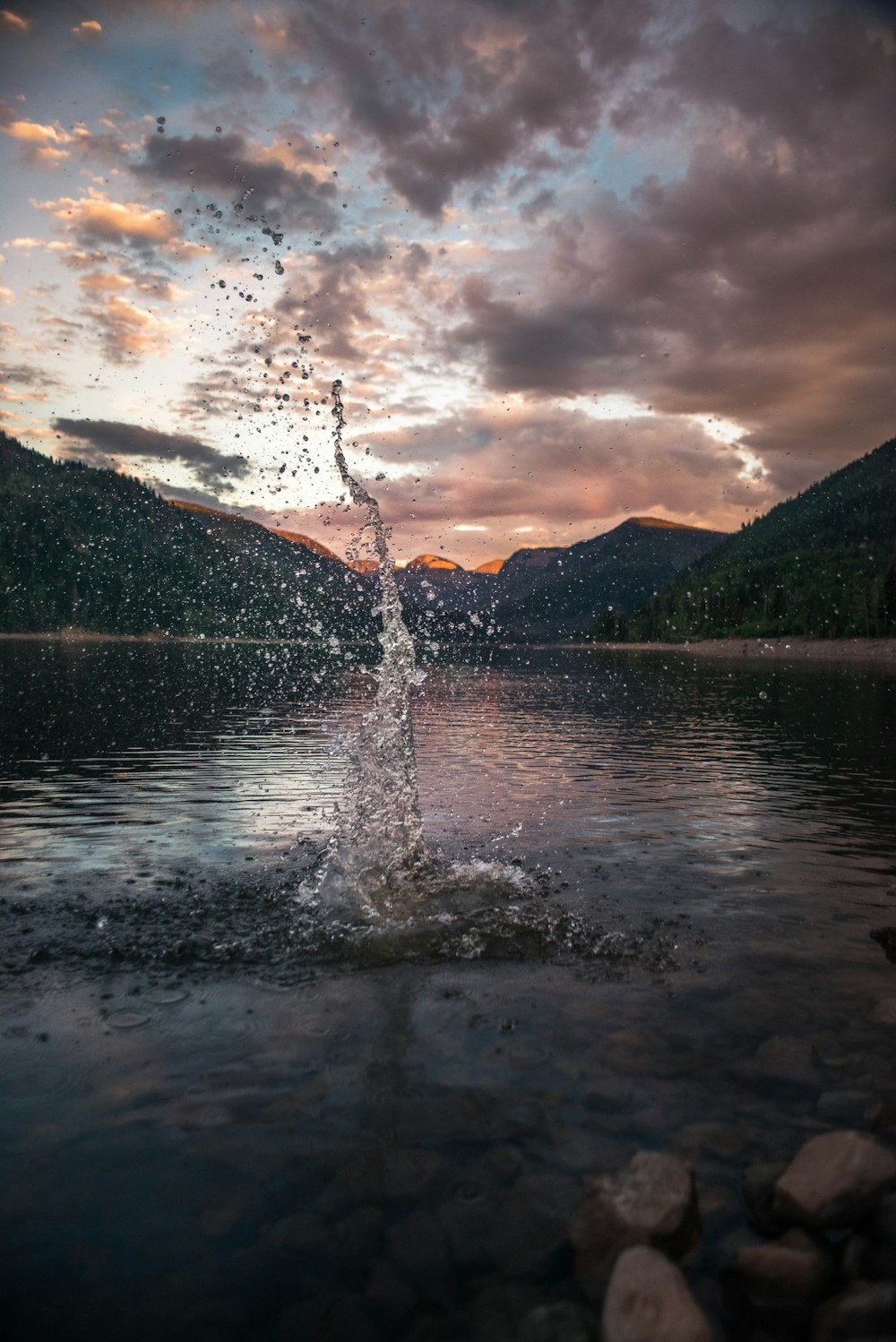 time lapse photography of water splash