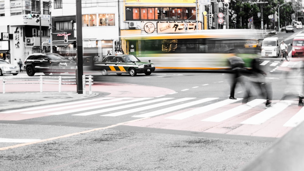 person walking on pedestrian line