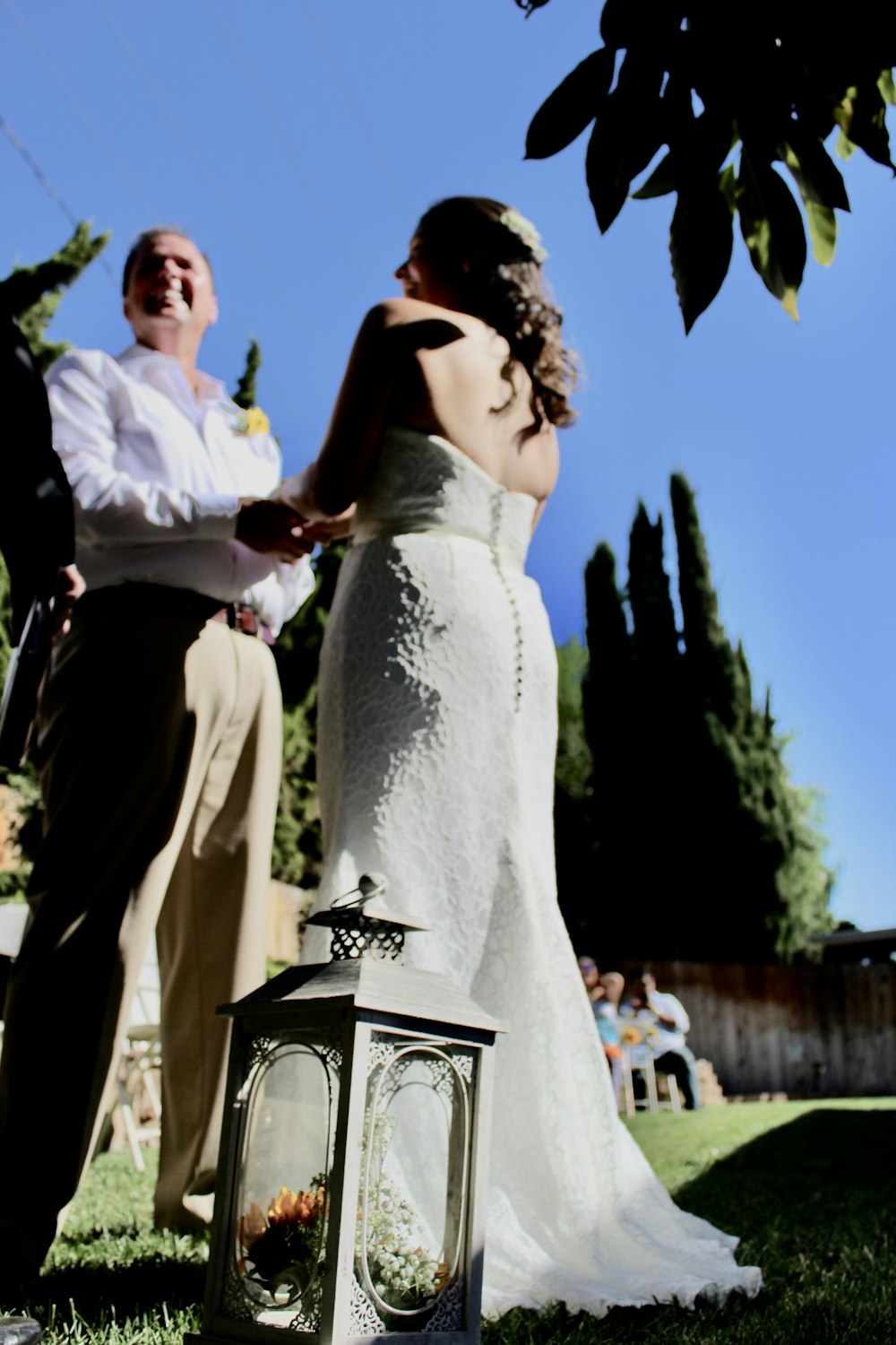 woman wearing white wedding dress