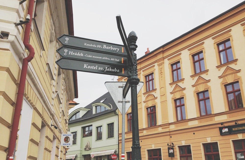 black street sign