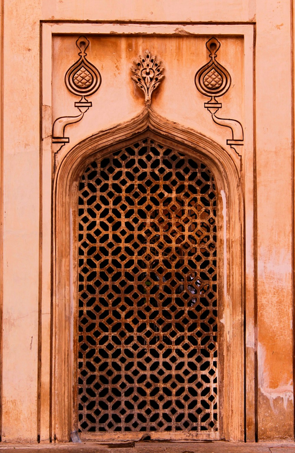 beige concrete door