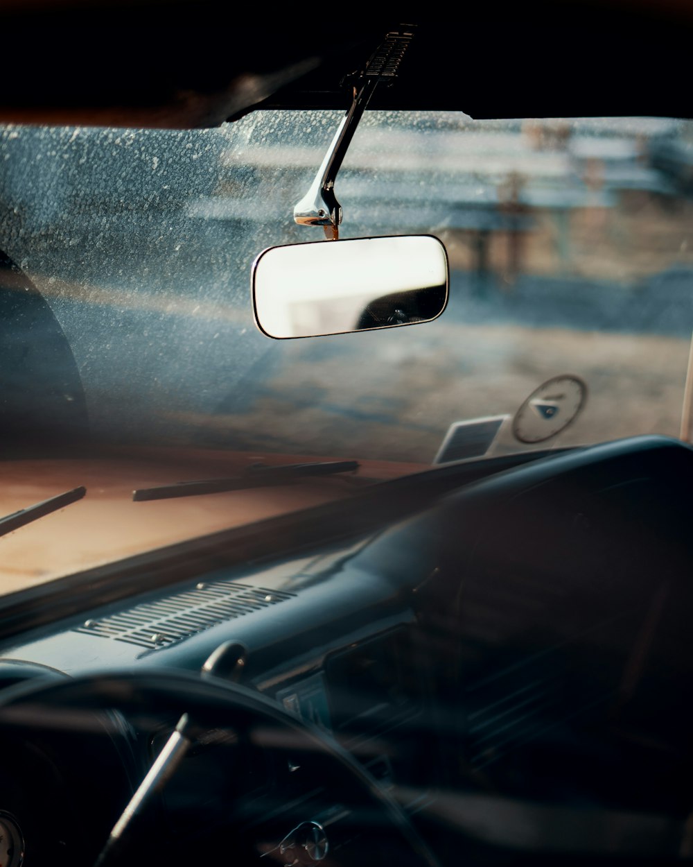 black vehicle interior