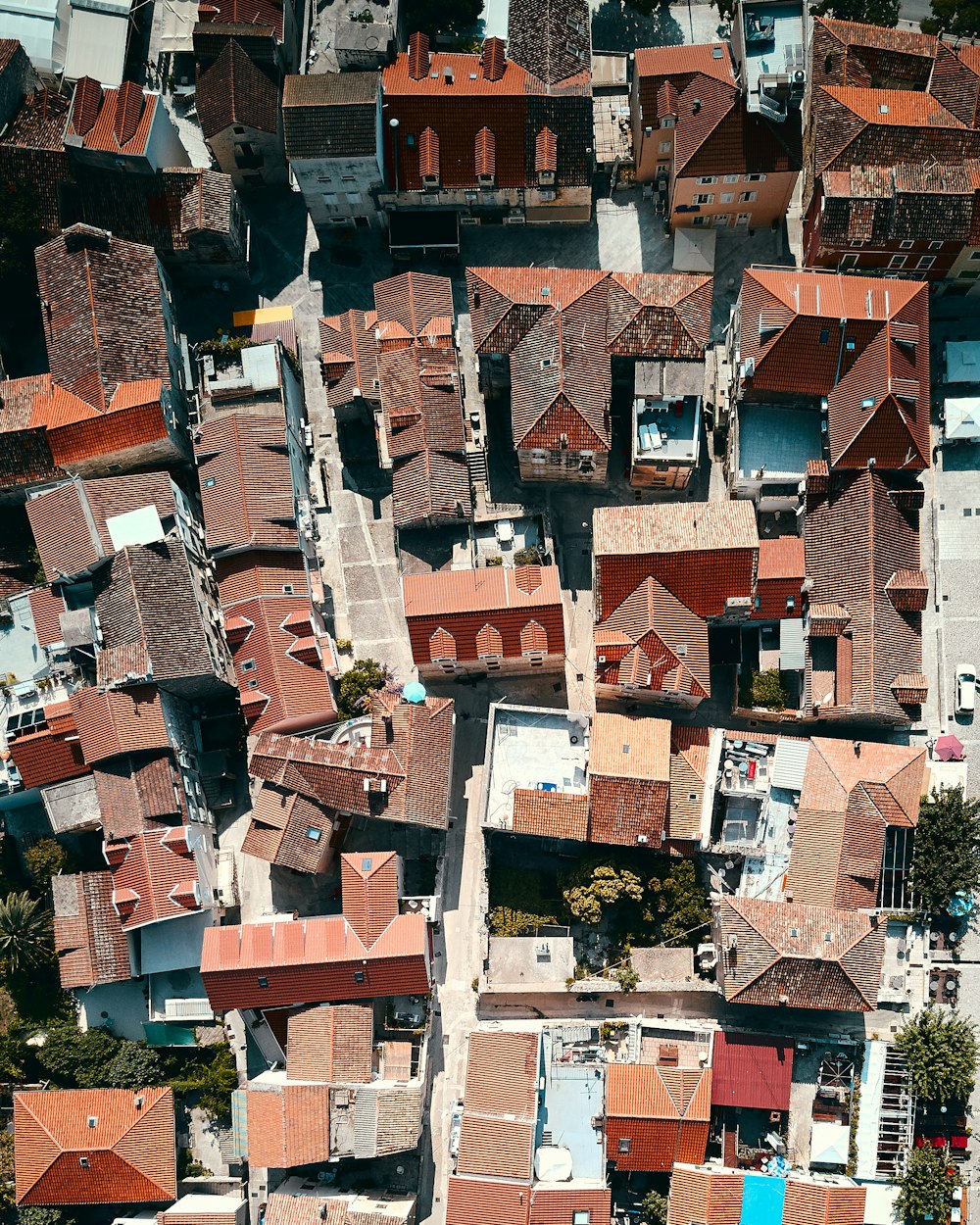 Photographie aérienne de maisons