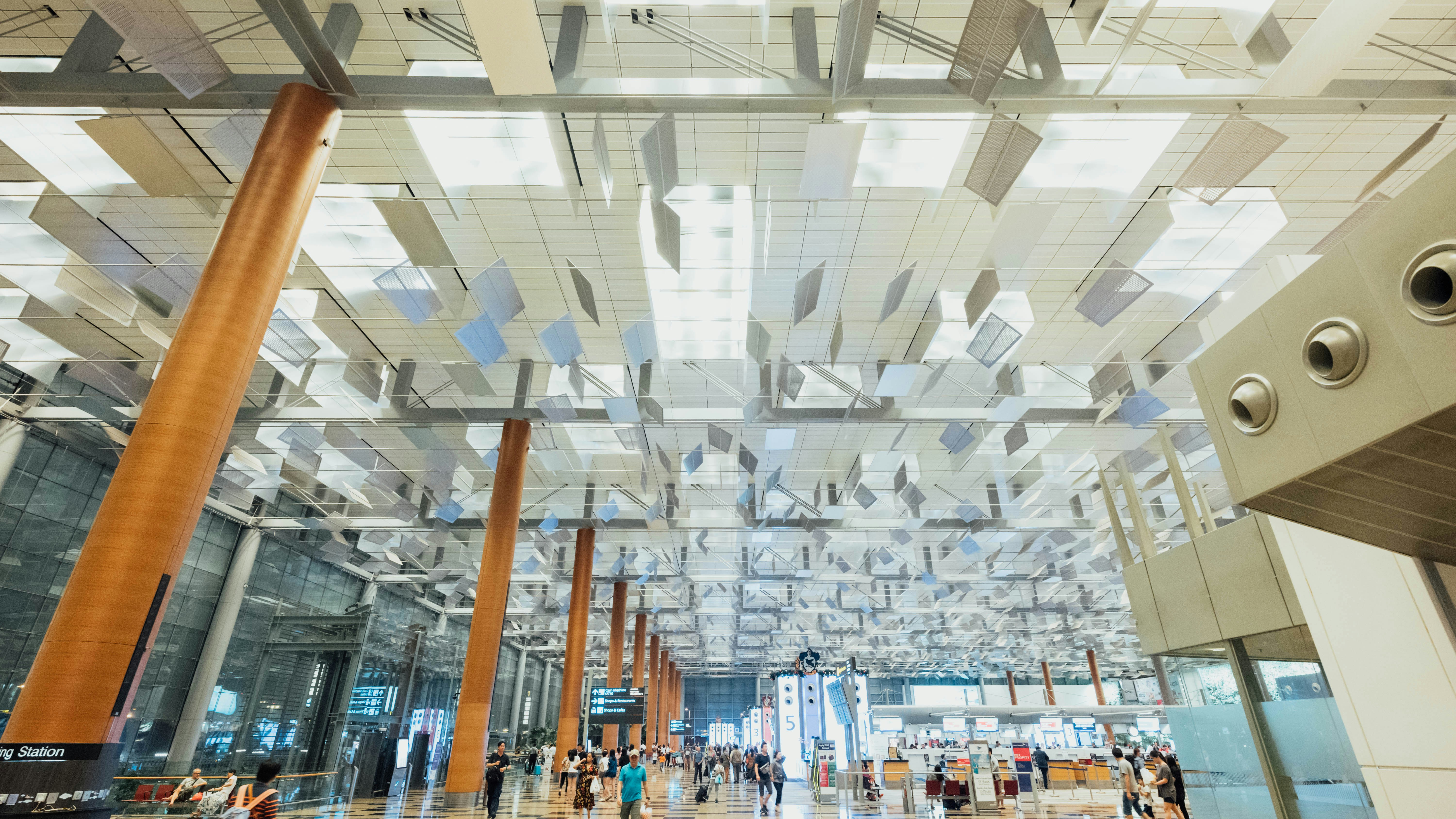 people walking inside building, 