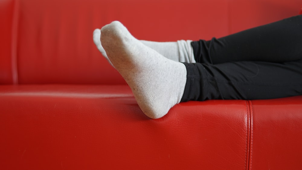 person wearing white socks