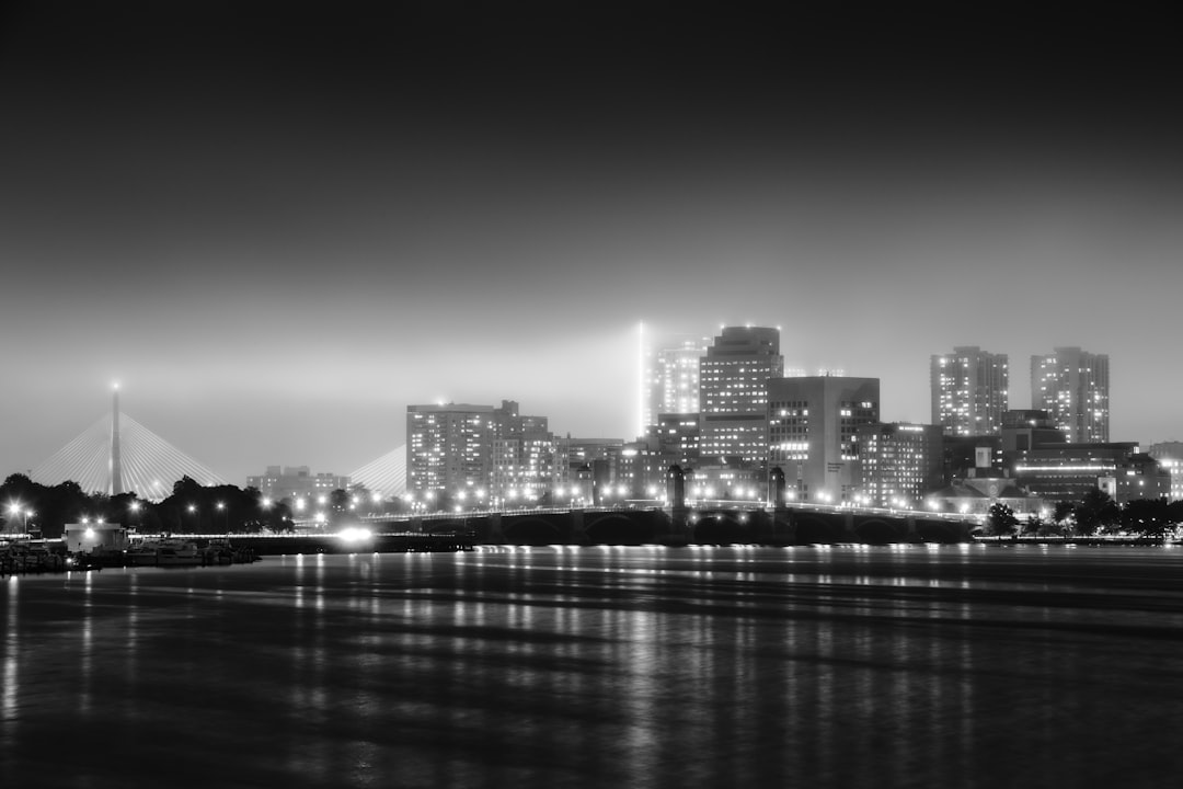 grayscale photography of cityscape