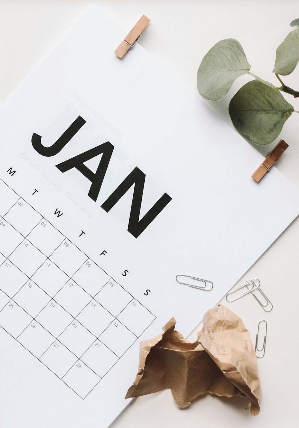 January calendar