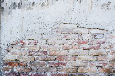 Rustic exposed brick wall adding texture to a living room.