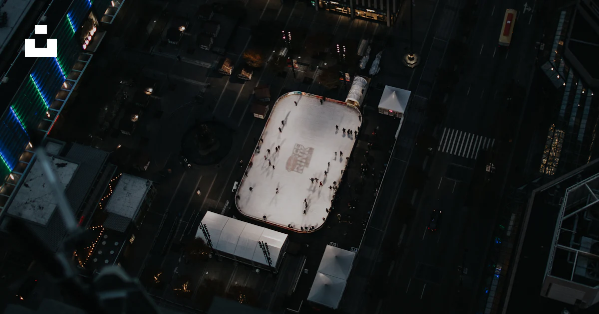 Birds Eye View Rollar Rink Bird's-eye view photography of hockey rink photo – Free Grey Image on ...