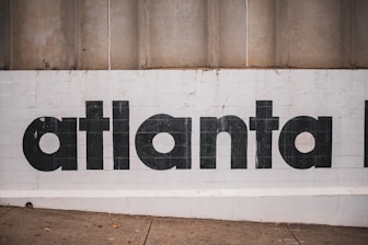 white and black Atlanta signage