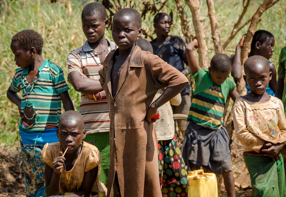 group of kids standing