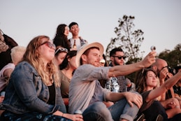 man taking selfie while sitting