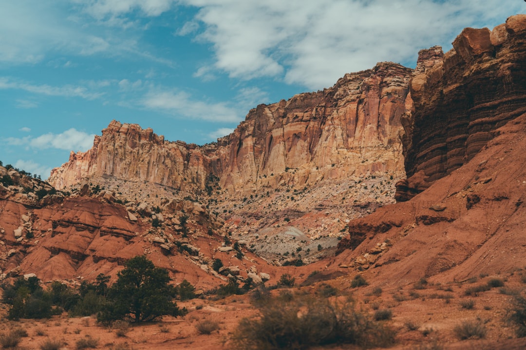 low-angle photography of mountain