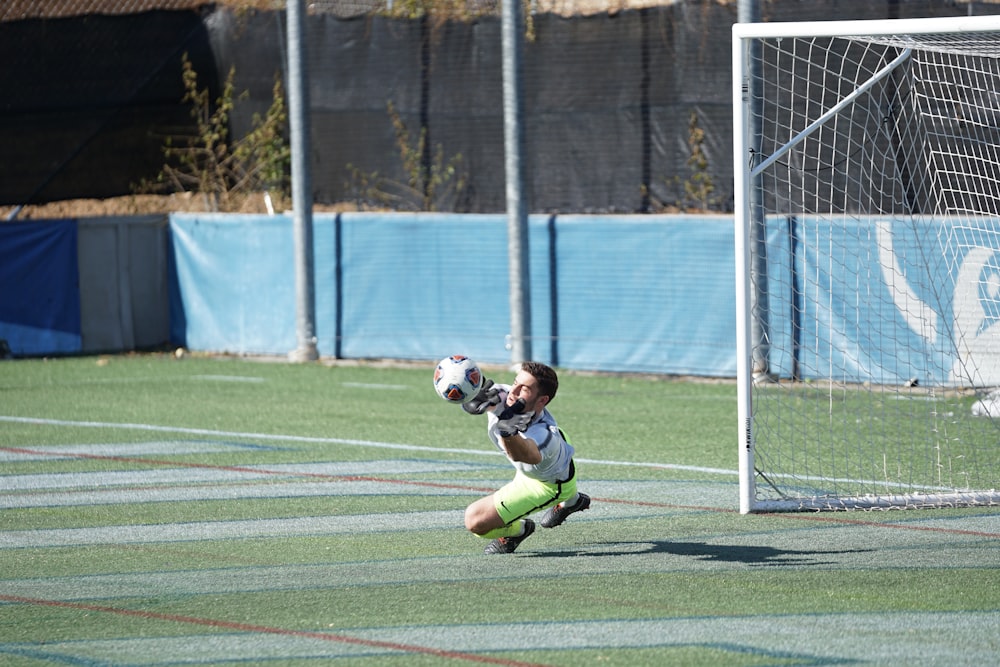 man playing soccer