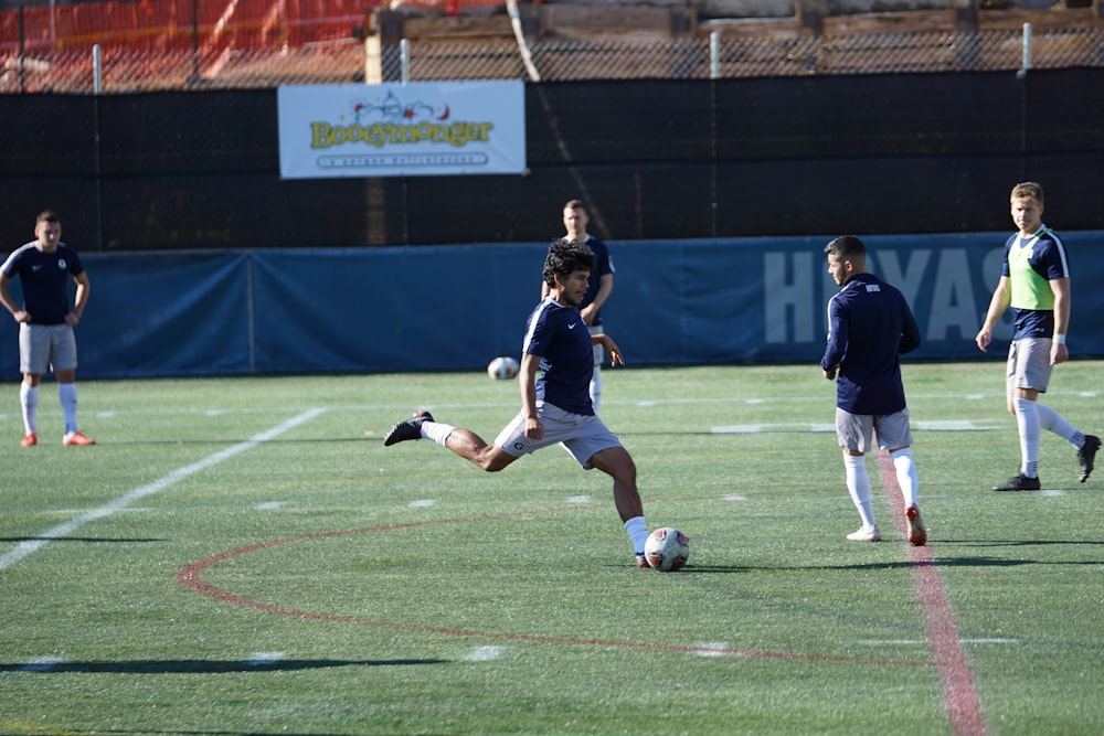 group of boys playing football