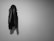 A black leather jacket hangs on a plain light gray wall, casting a shadow. The jacket has stitched patterns and zippers on the sleeves, indicating a stylish and rugged design.