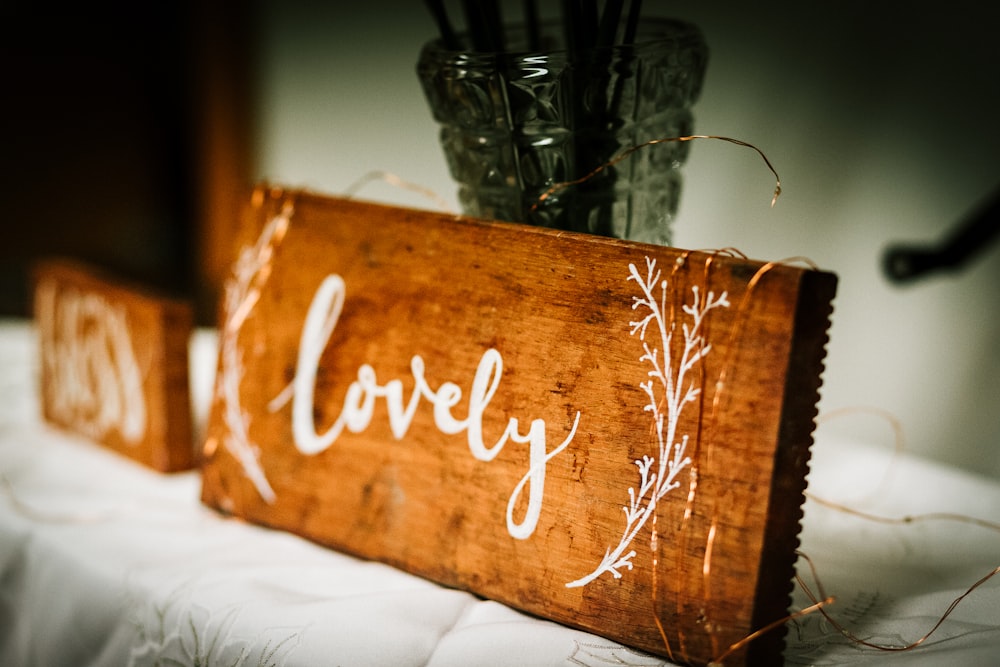 brown wooden lovely table decor