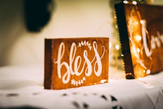 bless wooden sign