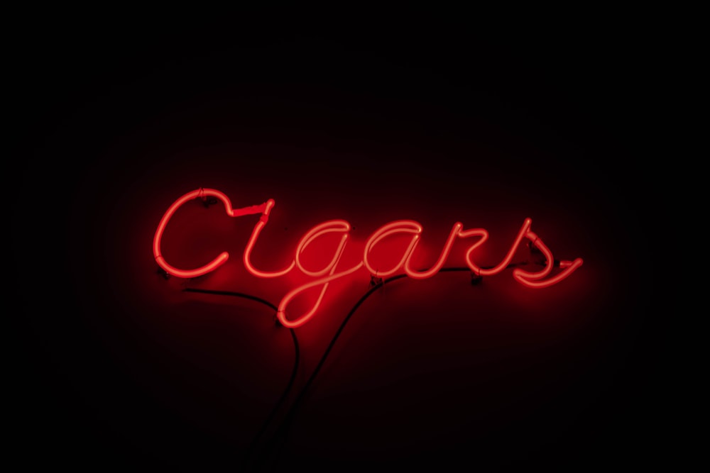 red Cigars neon sign