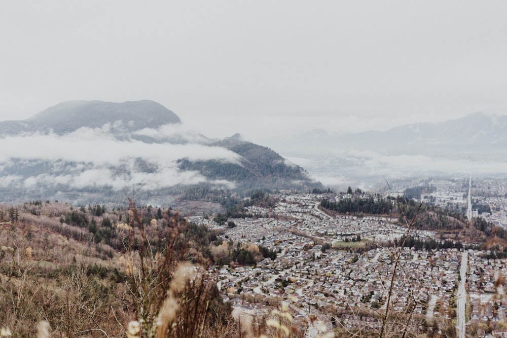 Photographie de vue aérienne de la ville