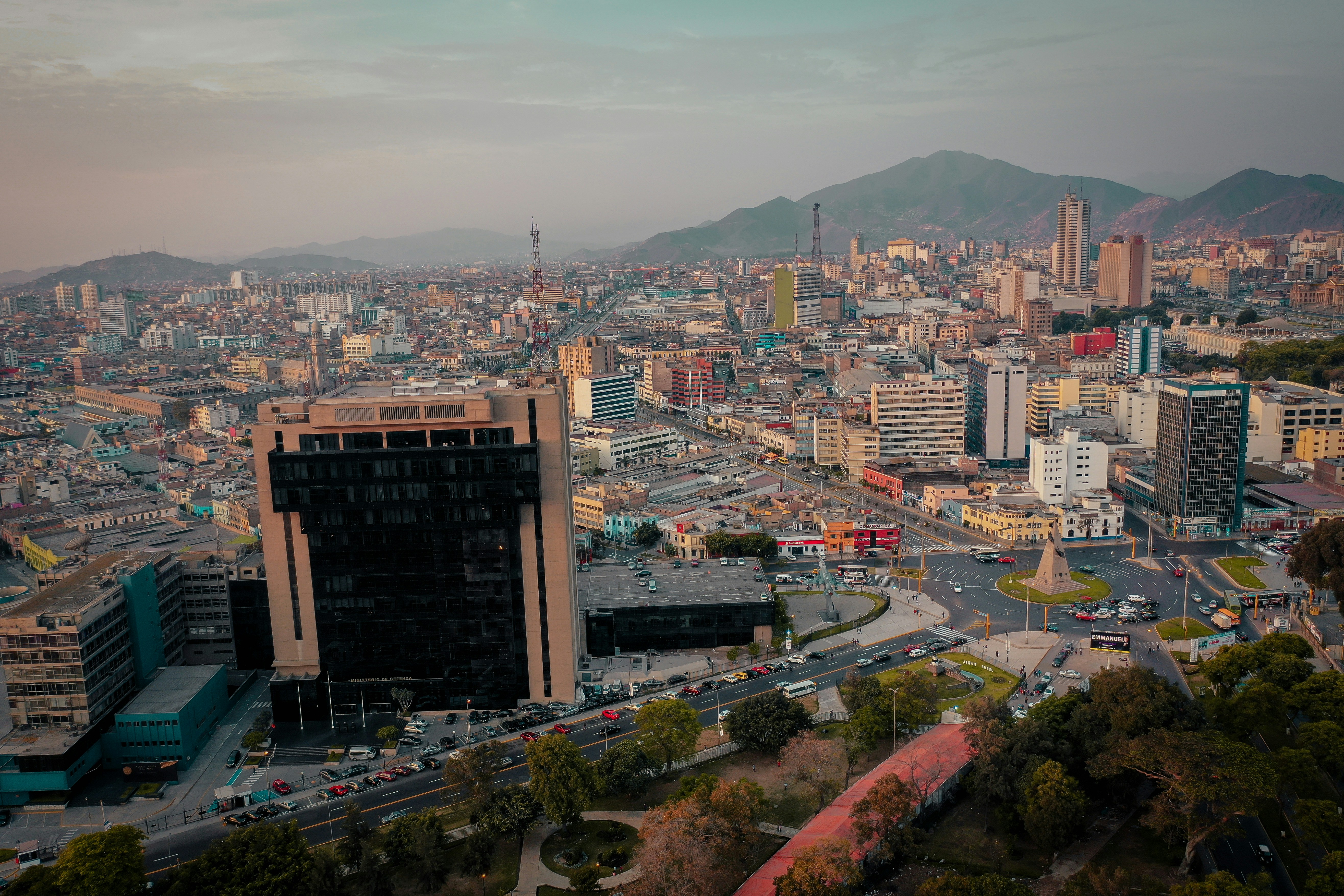 aerial photo of city