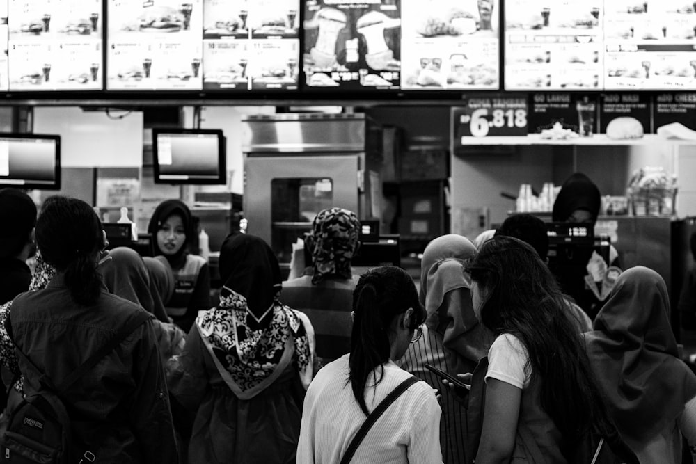 group of people on the fast food chain