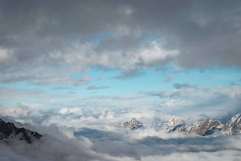 white and blue clouds