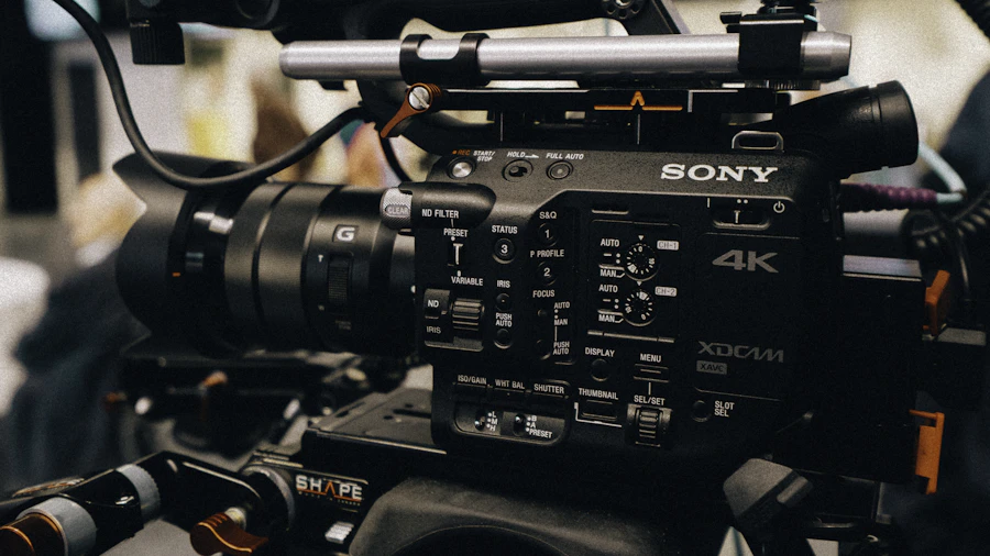 Video camera on set