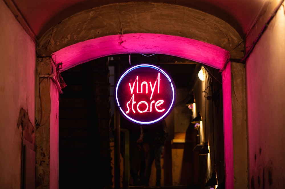 Vinyl Store neon light