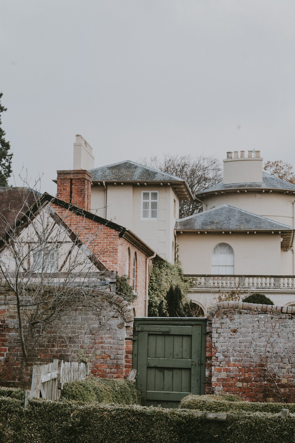 white painted house