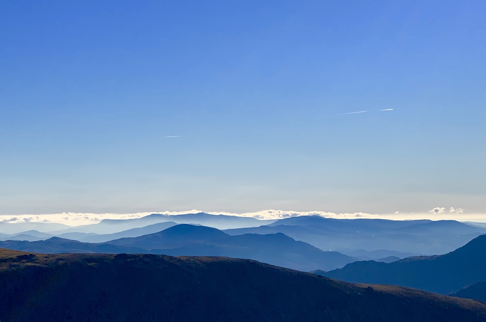 high-angle mountain range