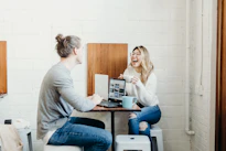 couple sitting on the dining table