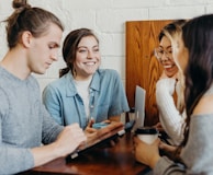 A group of friends at a coffee shop