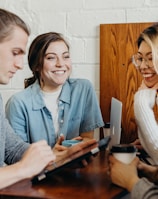 A group of friends at a coffee shop