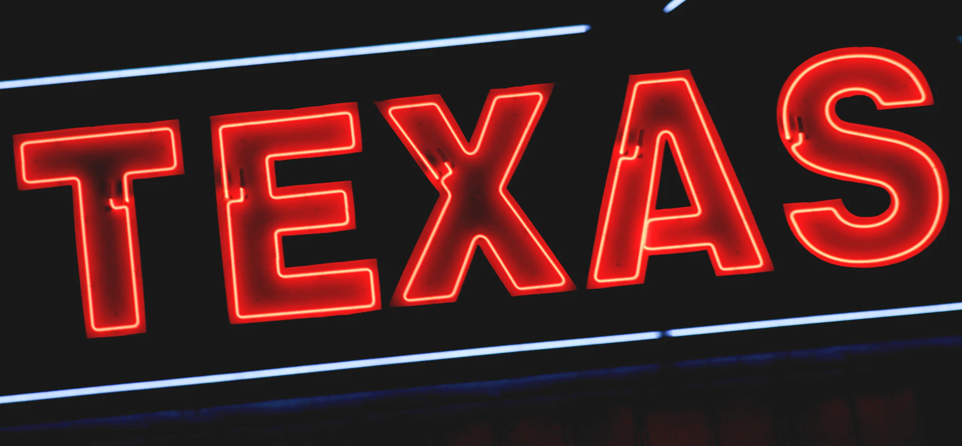 red Texas neon light sign