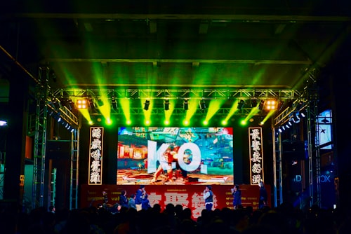 Stage with LED screen and audience