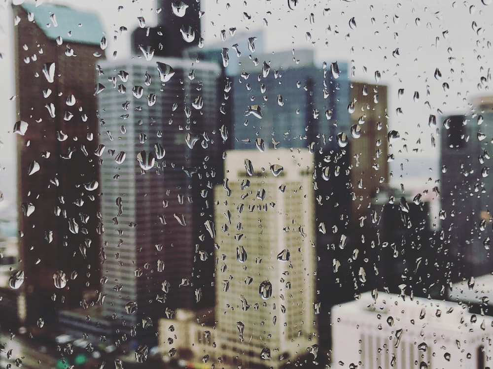 water drops on window