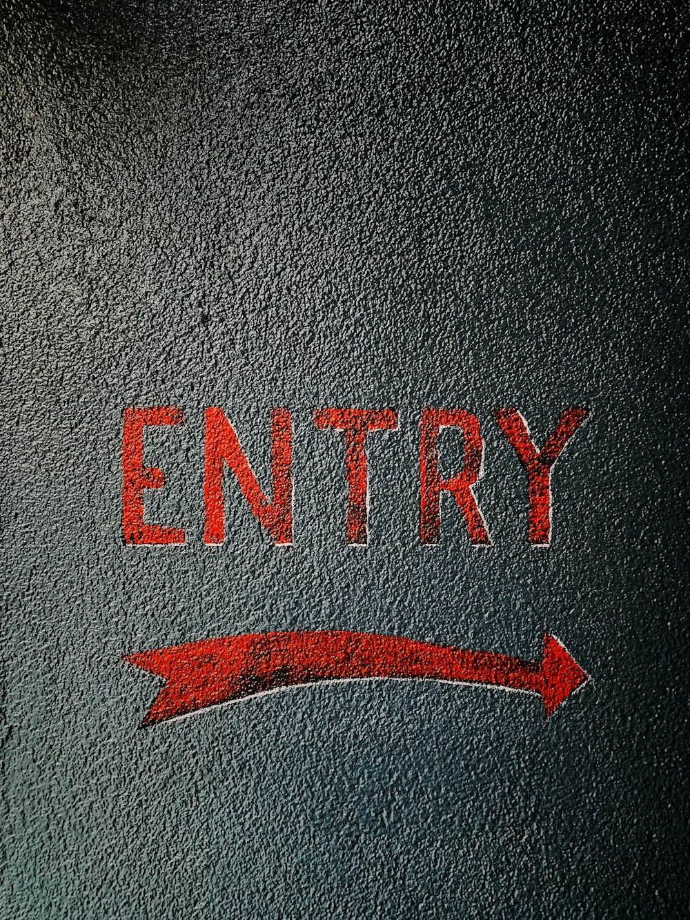 red Entry signage