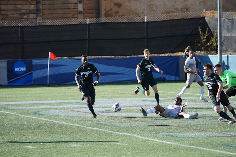 soccer players on field