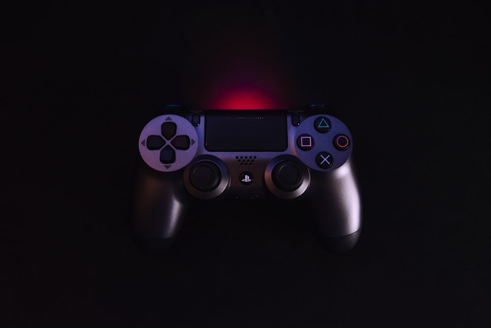 black Sony PS4 dualshock controller