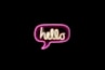 pink and yellow hello neon light