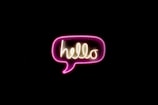 pink and yellow hello neon light
