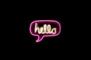 pink and yellow hello neon light