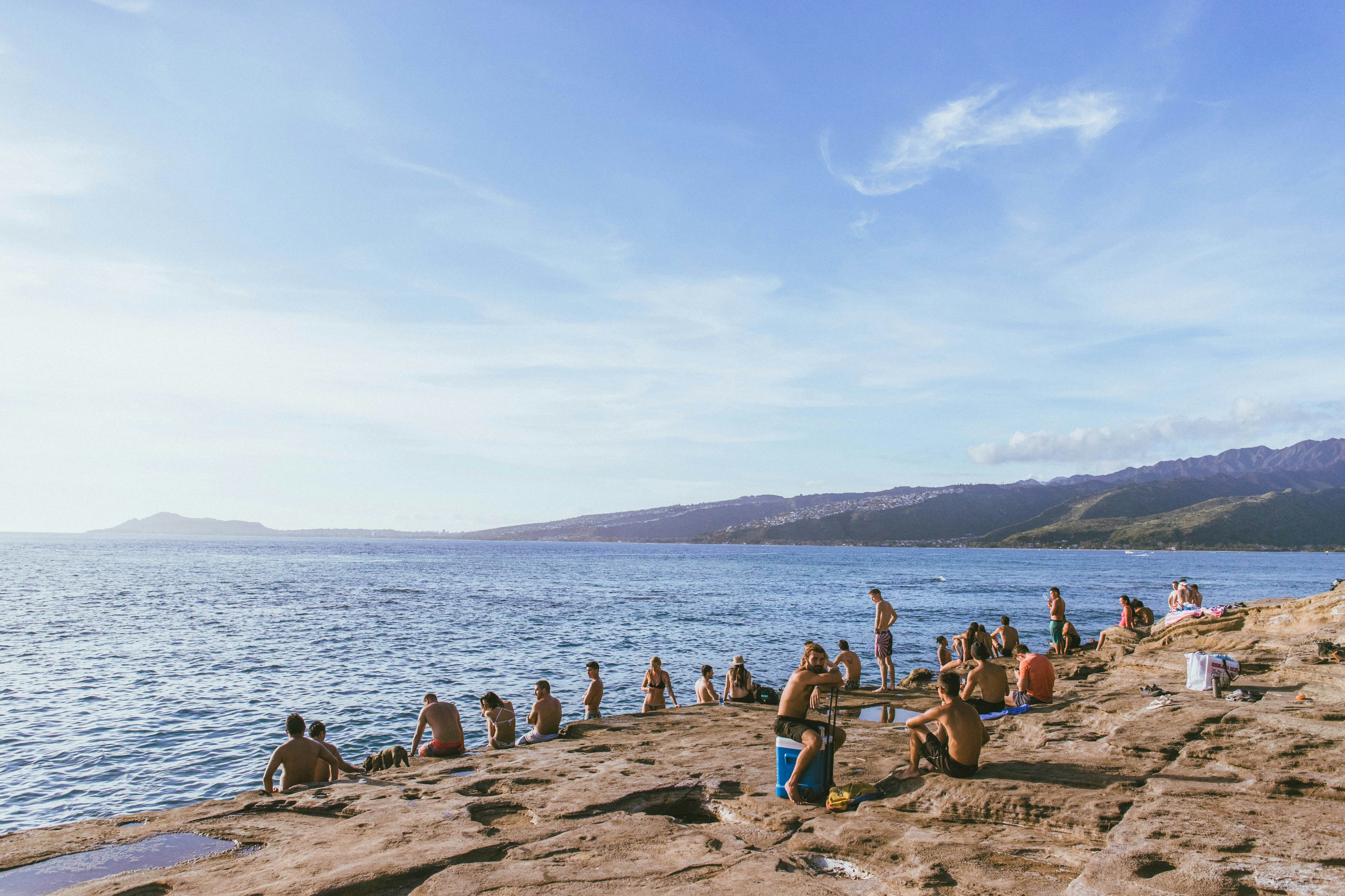 people on seashore during daytime