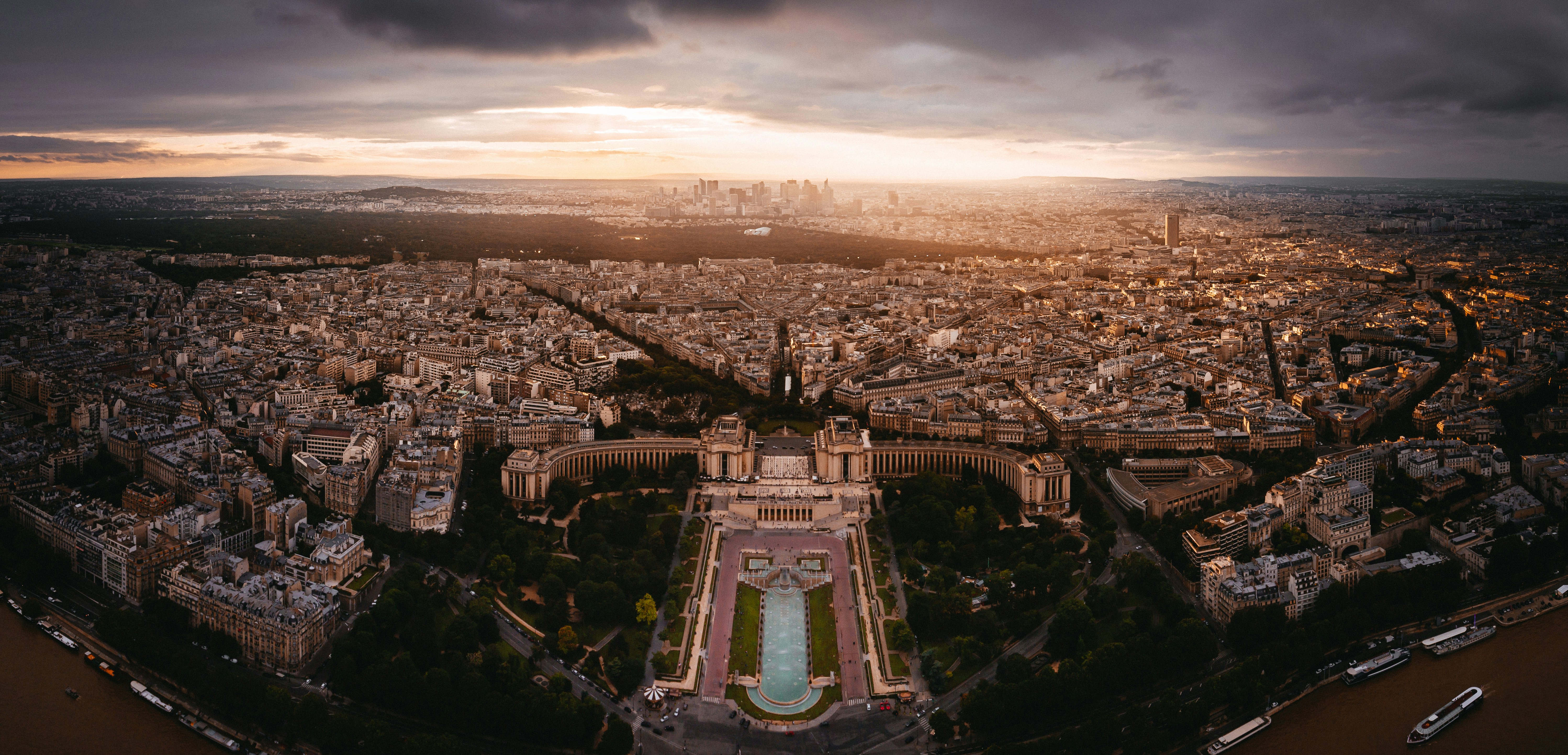aerial photography of city