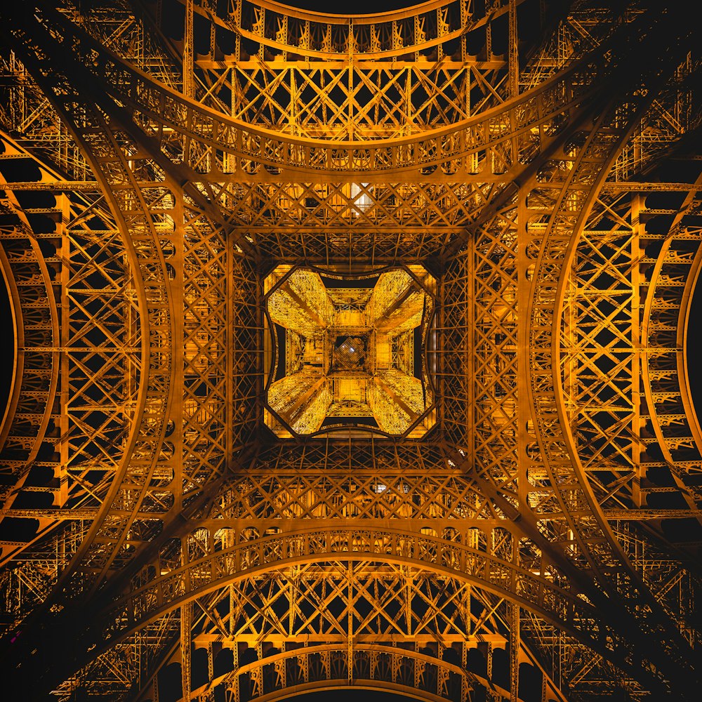 low photography of Eiffel Tower